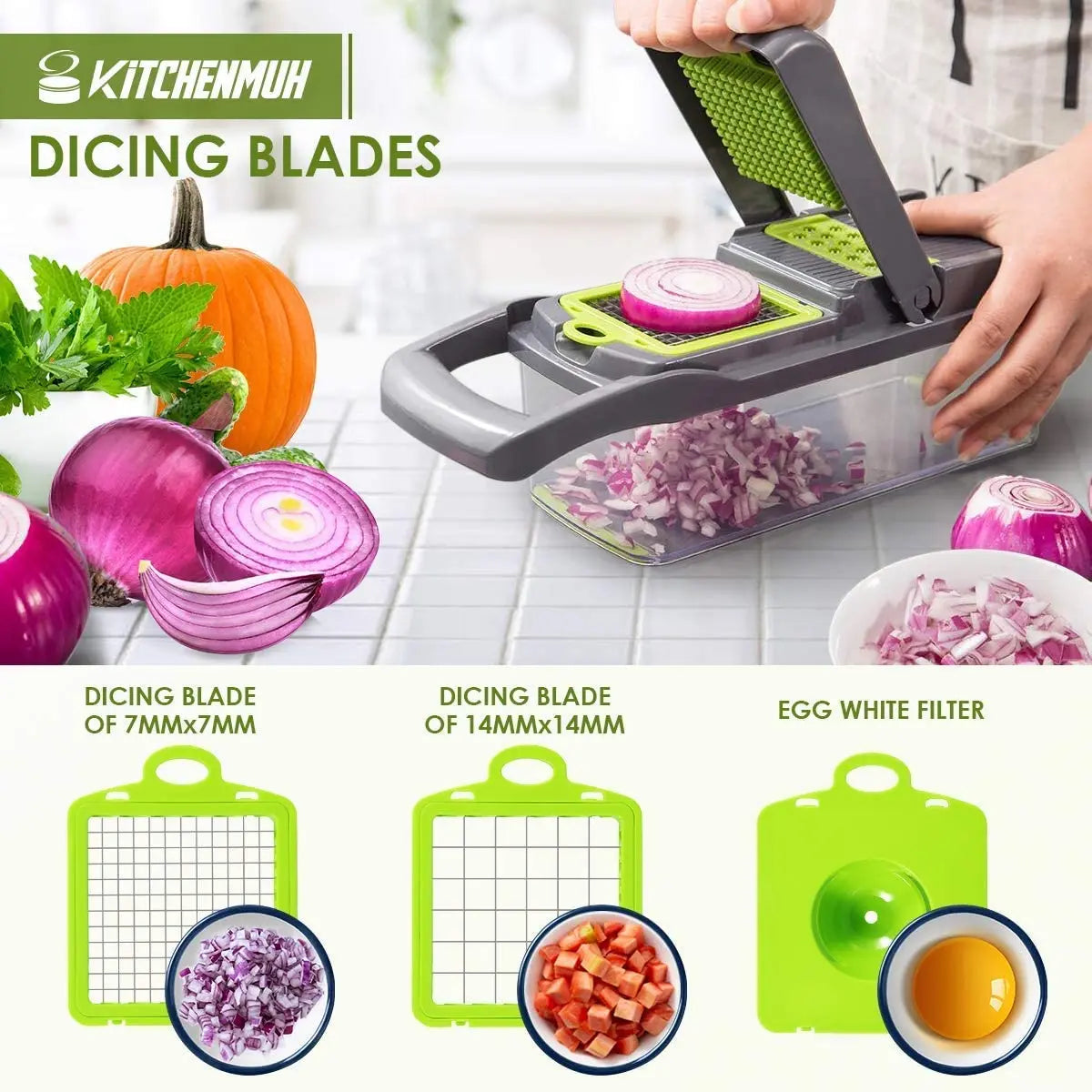 13 in 1 food chopper onion chopper Vegetable Cutter Fruit Slicer grater paring knife chopper grinder kitchen gadgets