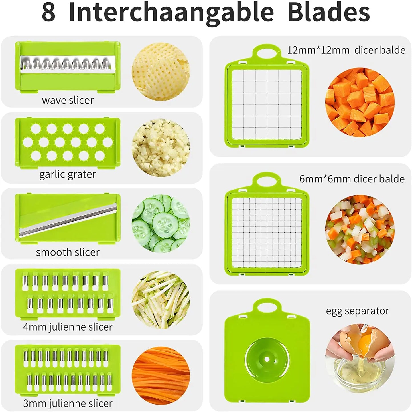 13 in 1 food chopper onion chopper Vegetable Cutter Fruit Slicer grater paring knife chopper grinder kitchen gadgets