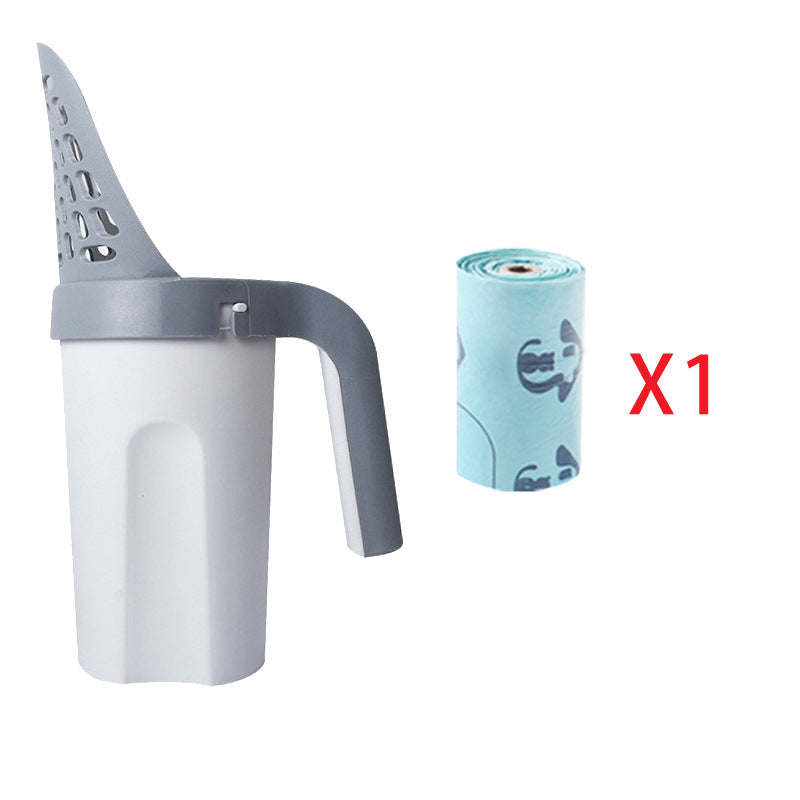 Japanese Quality Integrated Cat Litter Scoop Large Capacity Portable Shovel with Garbage Bag Poop Cleaning Artifact Cat Supplies