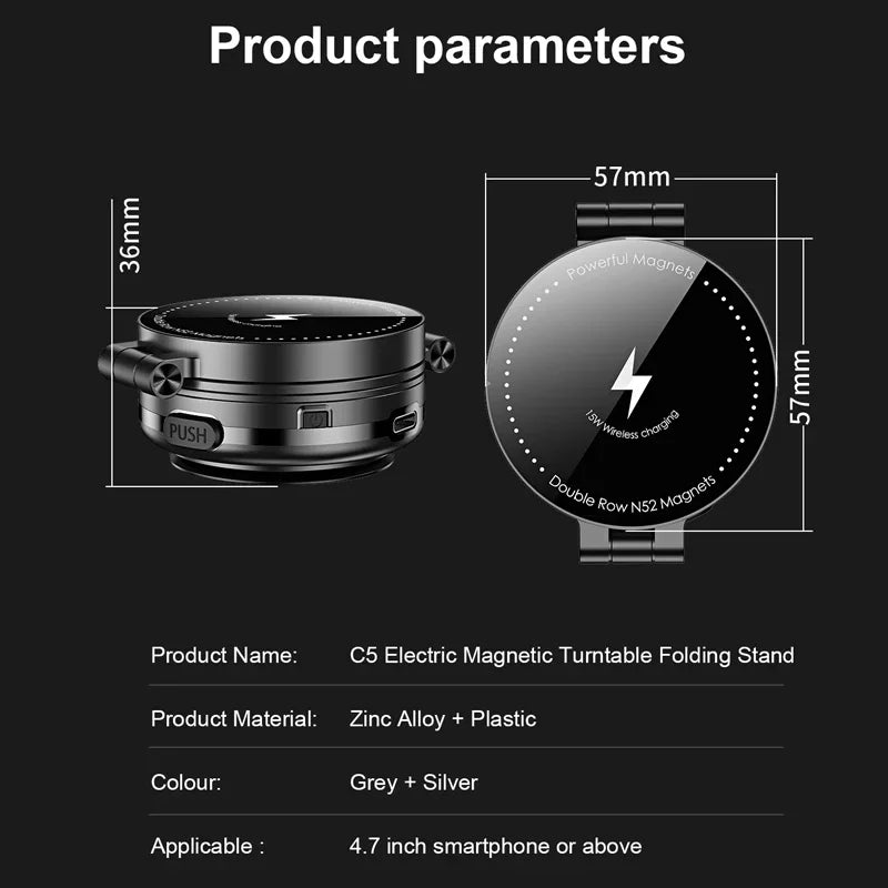 Bracket 360 Degree Rotation Foldable GPS Stand Electric Sucker Cup Support