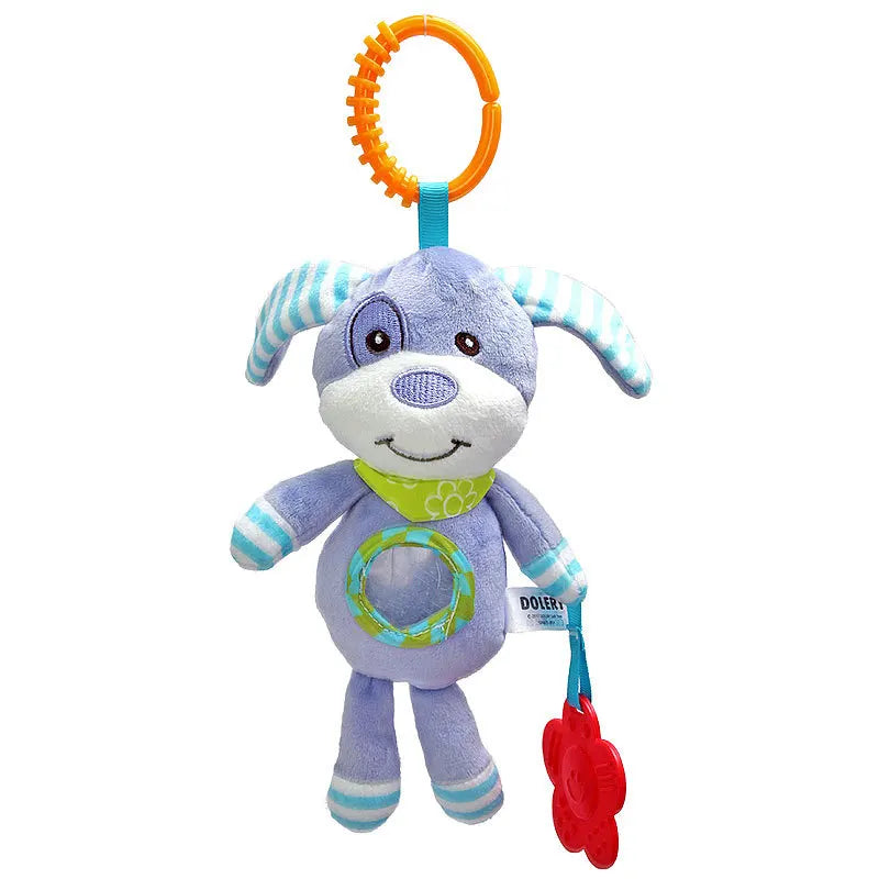 mom care Animal Handbells Rattles Plush Infant Baby Development Handle Toys WIth Teether Baby Toy For Newborn Gifts