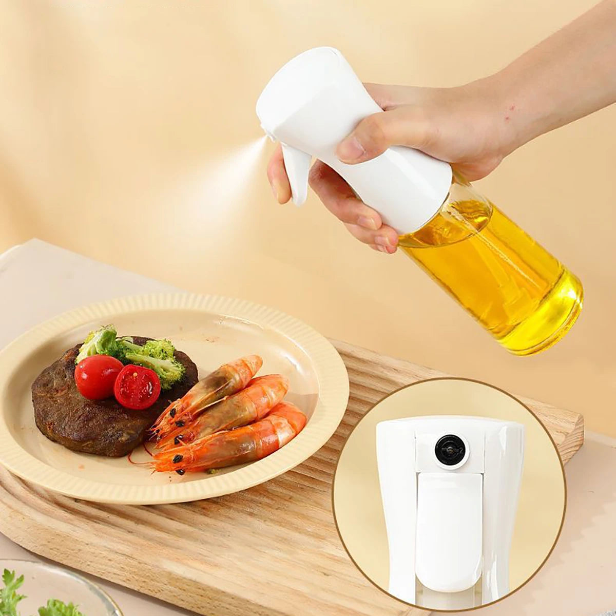 Hot 200/300/500ml Spray Oil Sprayer Bottle Olives Oil Dispenser Bottle Cooking Vinegar Salad Camping BBQ Kitchen Accessories