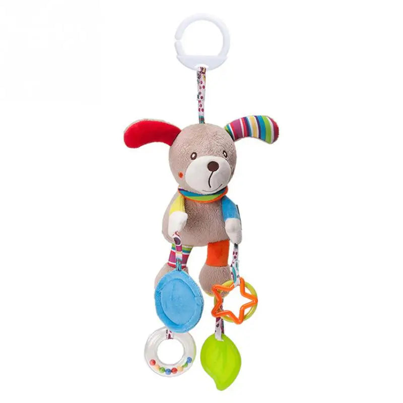 mom care Animal Handbells Rattles Plush Infant Baby Development Handle Toys WIth Teether Baby Toy For Newborn Gifts