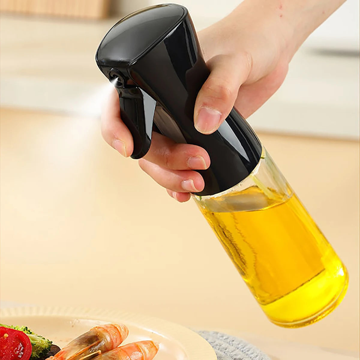 Hot 200/300/500ml Spray Oil Sprayer Bottle Olives Oil Dispenser Bottle Cooking Vinegar Salad Camping BBQ Kitchen Accessories