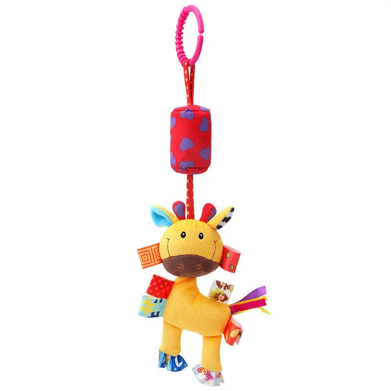 mom care Animal Handbells Rattles Plush Infant Baby Development Handle Toys WIth Teether Baby Toy For Newborn Gifts