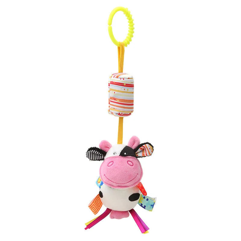 mom care Animal Handbells Rattles Plush Infant Baby Development Handle Toys WIth Teether Baby Toy For Newborn Gifts