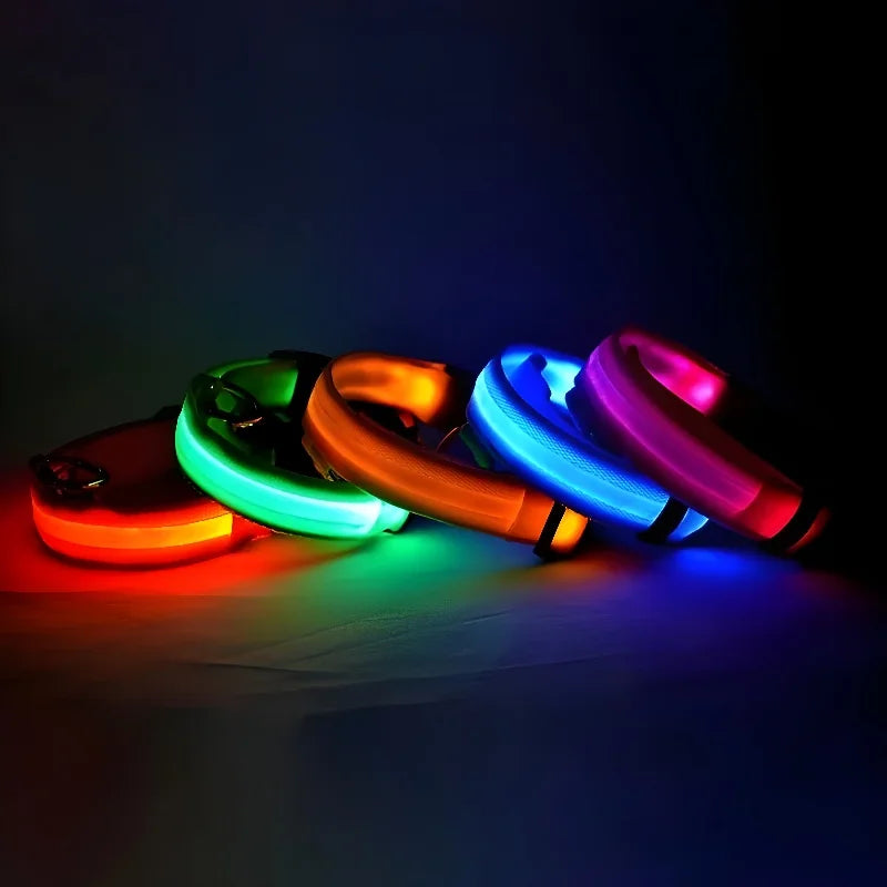 Leash pet Dogs Luminous Fluorescent  dog accessories collar