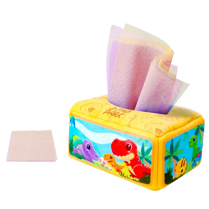 mom care Baby Draw Paper Towel Tearing Tissue Box Baby Puzzle Early Education Montessori Children Cloth ToysYY03（0+10）