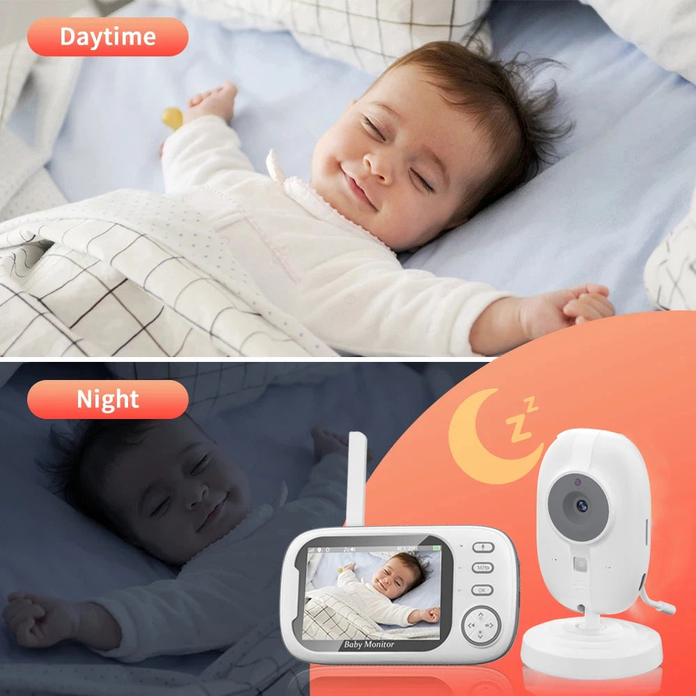 Mom care 3.5 inch Wireless Video Baby Monitor Night Vision Temperature Monitoring 2 Way Audio Talk Baby Nanny Security Camera