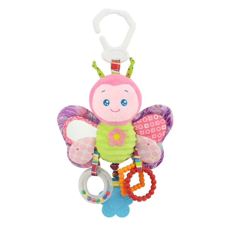 mom care Animal Handbells Rattles Plush Infant Baby Development Handle Toys WIth Teether Baby Toy For Newborn Gifts