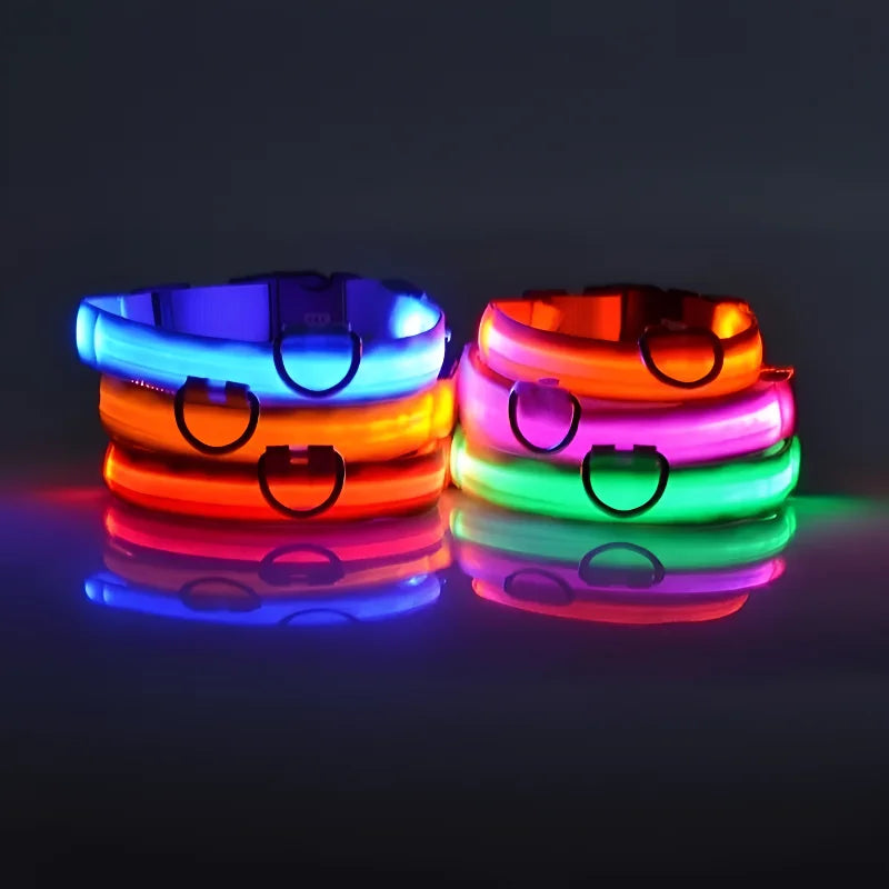 Leash pet Dogs Luminous Fluorescent  dog accessories collar