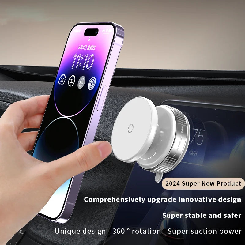 Mobile Phone Holder Vacuum Adsorption 360° Rotation Super Strong Suction Bracket for Iphone12-16 Smartphone